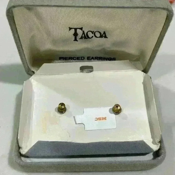 Vintage Tacoa Pink Rose Earrings - Picture 3 of 3